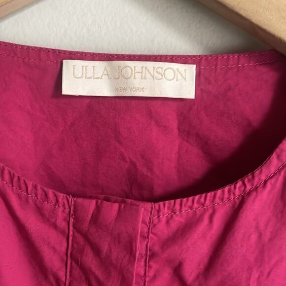 Ulla Johnson Mila Peplum Cotton Top in Rosebud - Picture 6 of 16